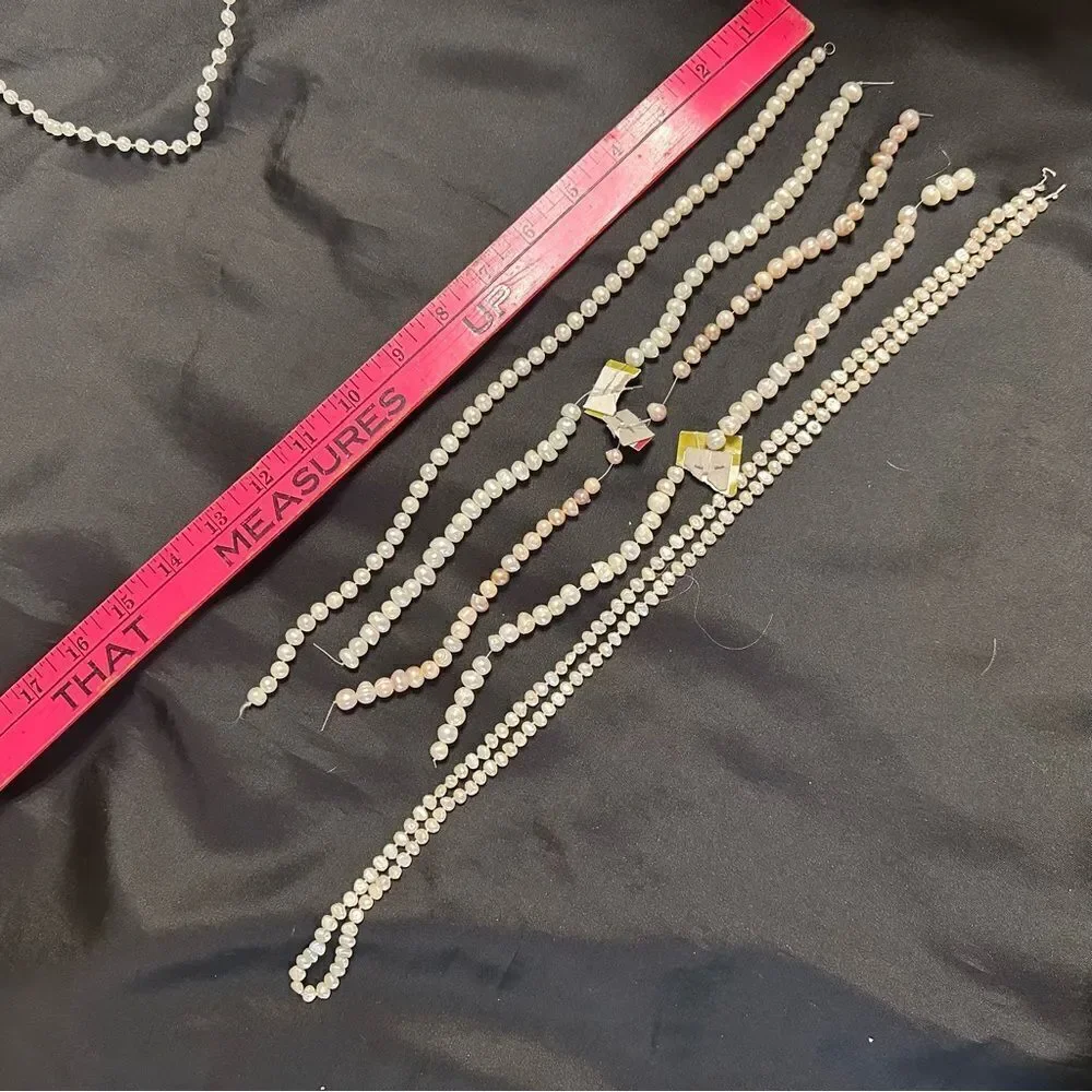 Variety of craft pearls jewelry supplies